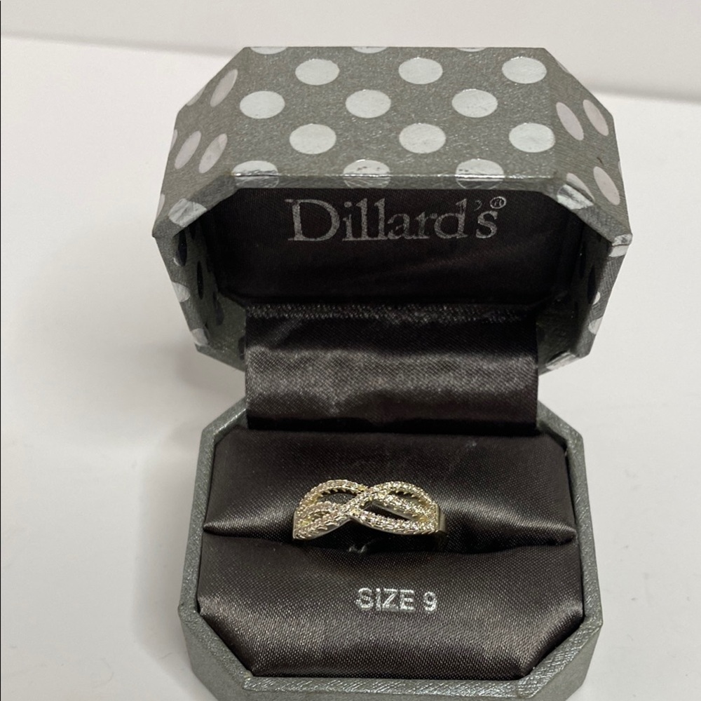 Dillard’s Silver Rhinestone Infinity Ring